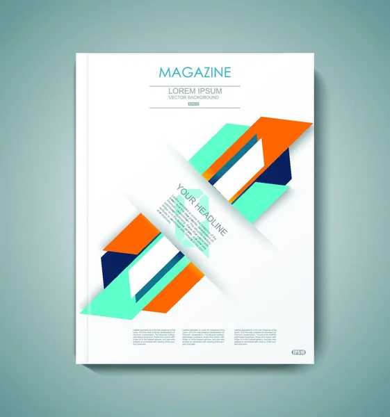 Dergi Kapağı Yıllık Raporunun Vektör Tasarımı Flyer Posteri — Stok Vektör