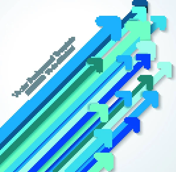 Blå Papper Pilar Upp Abstrakt Bakgrund Vektor — Stock vektor