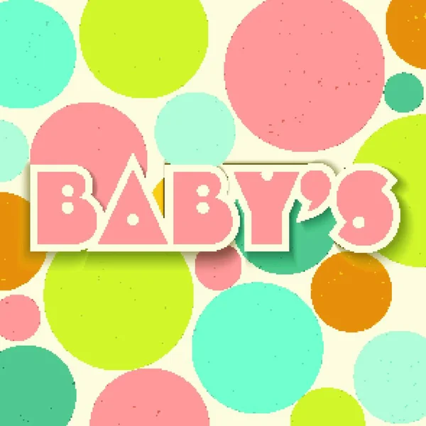 Vintage Dots Color Circles Background Baby Design — Stock Vector