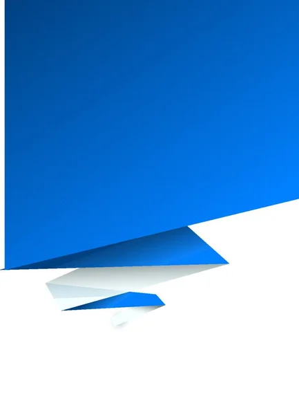 Sfondo Carta Blu Con Supporto Bianco Disegno Zig Zag — Vettoriale Stock