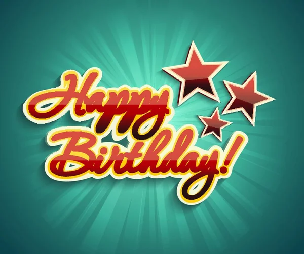 Happy Birthday Achtergrond Vectorillustratie — Stockvector