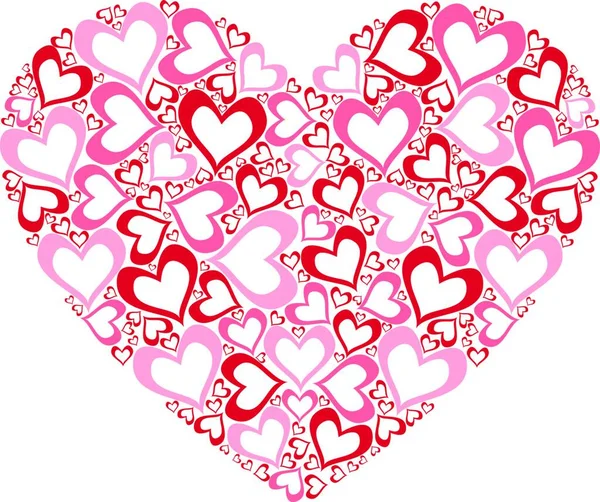 Ilustración Vector Corazón Rosa Estilizado — Vector de stock