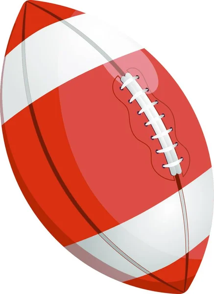 Illustrazione Cartone Animato Una Palla Rugby — Vettoriale Stock
