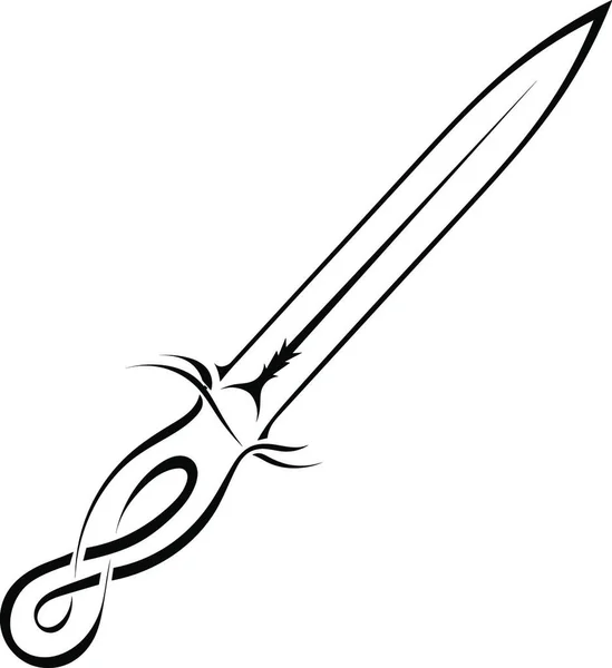 Cuchillo Sobre Fondo Blanco — Vector de stock