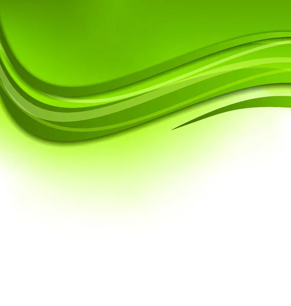 Ilustração Fundo Wavy Verde Modelo Design Vetor — Vetor de Stock