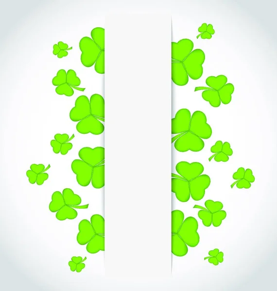 Illustration Greeting Card Set Shamrocks Patrick Day Vector — Stock Vector