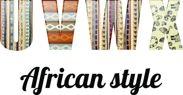 Alphabet Dans Style Africain — Image vectorielle