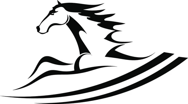 Desenho Cavalo Isolado Branco —  Vetores de Stock