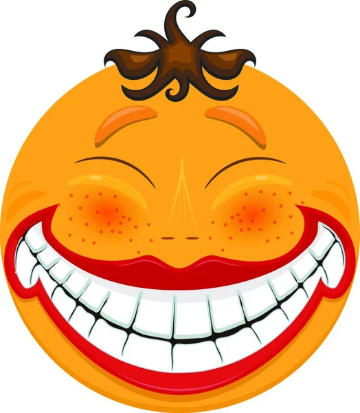 Strange Smiling Toothy Smiley — Stock Vector