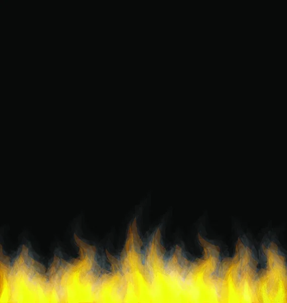 Abbildung Brennen Feuer Flamme Auf Schwarzem Hintergrund Vektor — Stockvektor