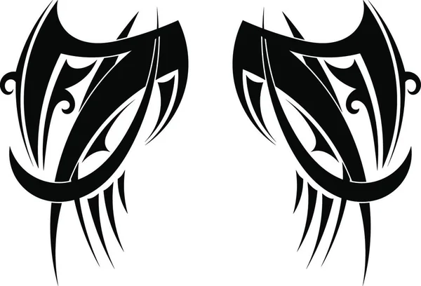Grafisk Tribal Tattoo Vingar Vektor Illustration — Stock vektor