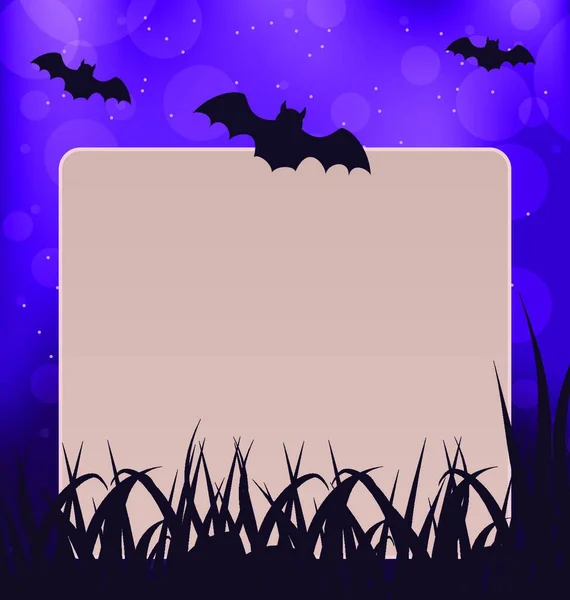 Illustration Carte Halloween Avec Place Pour Texte Vecteur — Image vectorielle