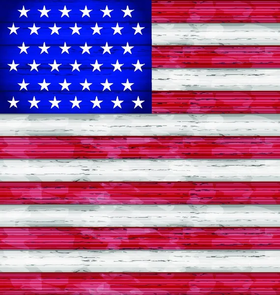 Εικόνα American Flag Independence Day Υφή Ξύλου Διάνυσμα — Διανυσματικό Αρχείο
