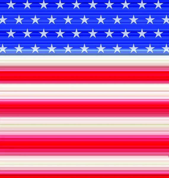 Ilustración Abstracta Bandera Americana Para Día Independencia Vector — Vector de stock