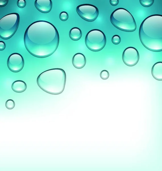 Illustration Water Abstract Background Drops Place Your Text Vector — Διανυσματικό Αρχείο