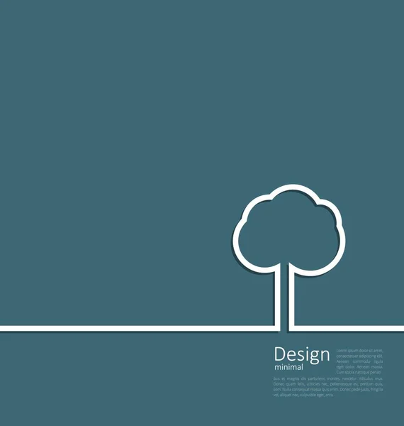 Árvore Símbolo Sozinho Página Web Design Layout Estilo Corporativo Modelo — Vetor de Stock