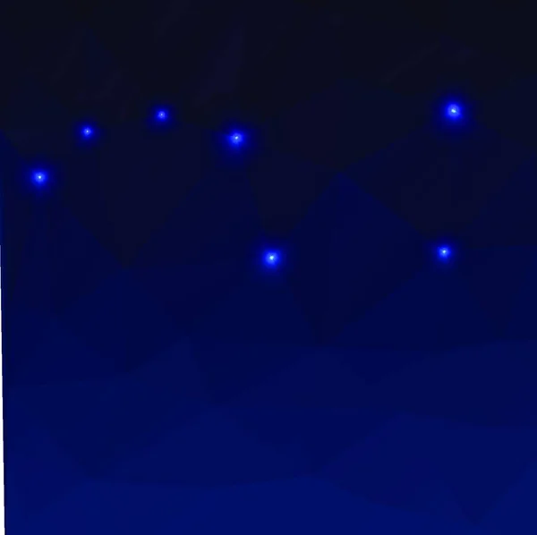 多角形のスタイルの暗い青色の背景に北斗七星 ベクトル イラスト — ストックベクタ