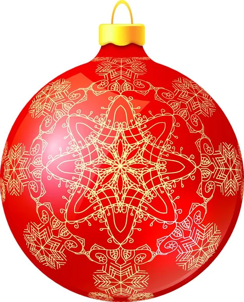 Decoração Natal Vermelho Vetor Feita Formas Elemento Design Original Ilustração —  Vetores de Stock