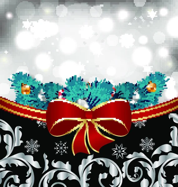 插图圣诞节传统背景与装饰 — 图库矢量图片