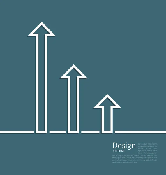 Frecce Illustrazione Che Indicano Aumento Del Successo Modello Logo Corporate — Vettoriale Stock