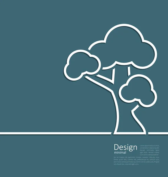 Ilustrační Strom Samostatně Stojící Symbol Design Webové Stránky Šablona Loga — Stockový vektor
