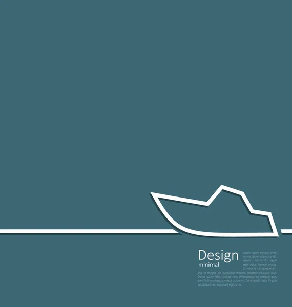 Illustration Logotyp För Yacht Minimal Platt Stil Linje Vektor — Stock vektor