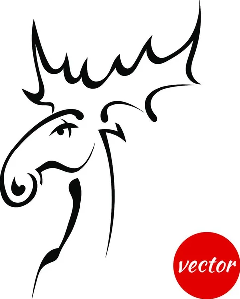 Ilustración Vectorial Una Silueta Caballo — Vector de stock