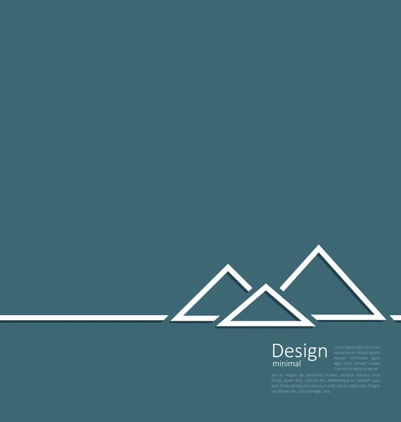 Illustration Logotyp Egyptisk Pyramid Symbol Turism Minimal Platt Stil Linje — Stock vektor