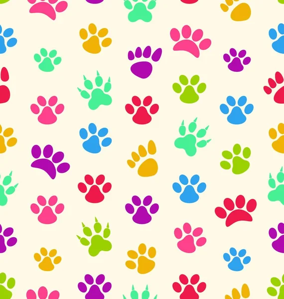 Ilustração Textura Sem Costura Com Traços Gatos Cães Impressão Papas —  Vetores de Stock