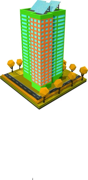 Vista Panorâmica Infra Estrutura Rodoviária Tráfego — Vetor de Stock