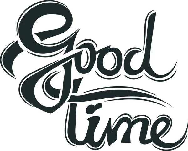 Buen Tiempo Letras Aisladas Fondo Campana Elemento Diseño Buen Tiempo — Vector de stock
