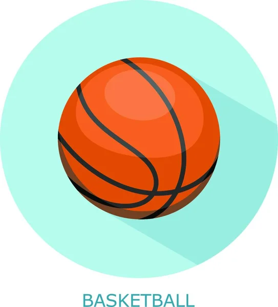 Plano Simple Icono Baloncesto Círculo Azul Fácil Cambiar Forma Color — Vector de stock