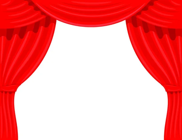Мультиплікаційний Театр Мультиплікаційний Театр Куліся Білому Тлі Сцена Театру — стоковий вектор