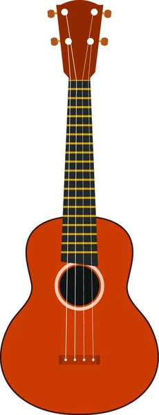 Beyaz Arka Planda Hawaii Gitarı — Stok Vektör