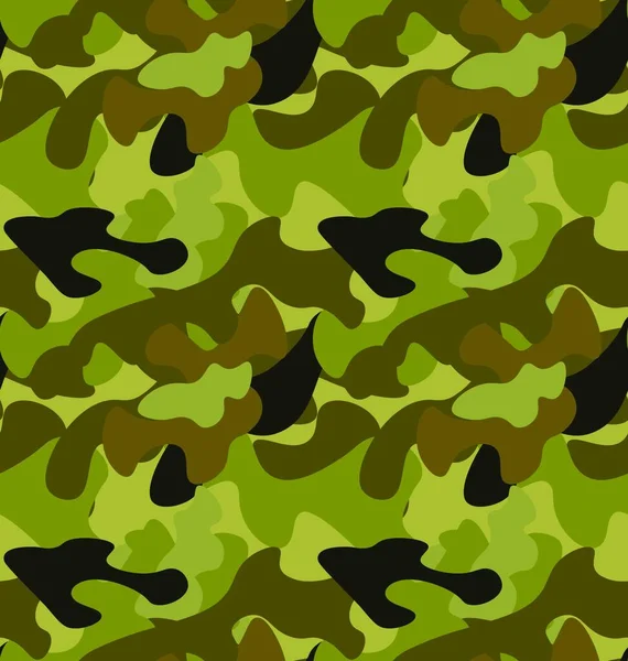 Illusztráció Zökkenőmentes Woodland Camo Pattern Khaki Tapéta Vektor — Stock Vector