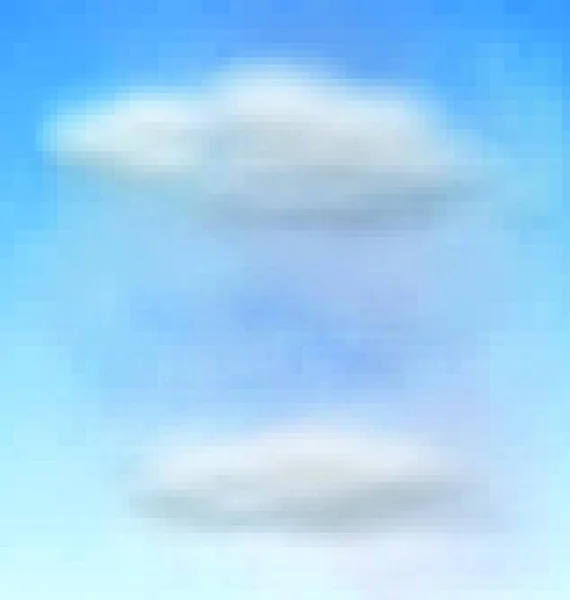 Fondo Ilustración Cielo Azul Nubes Esponjosas Vector — Archivo Imágenes Vectoriales