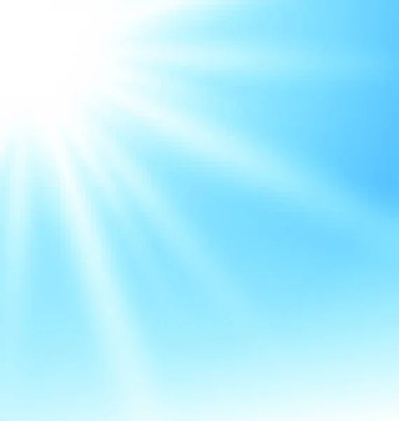 太陽光線 ベクトル図抽象的なブルーの背景 — ストックベクタ