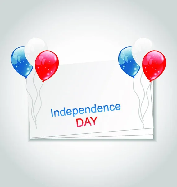 Cartão Saudação Ilustrações Com Balões Para Dia Independência Eua Vetor — Vetor de Stock