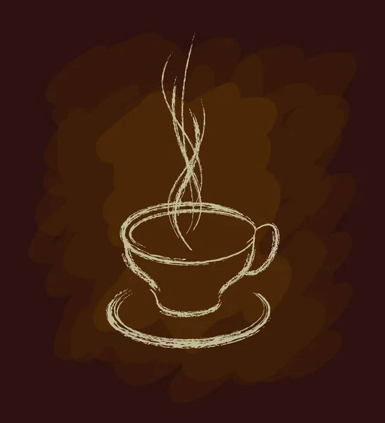Kaffeetasse Mit Kaffee — Stockvektor