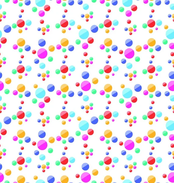 Illustration Seamless Pattern Colorful Circles Party Background Vector — Stock Vector