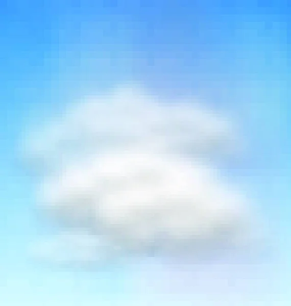 Fondo Ilustración Cielo Azul Nubes Esponjosas Vector — Vector de stock