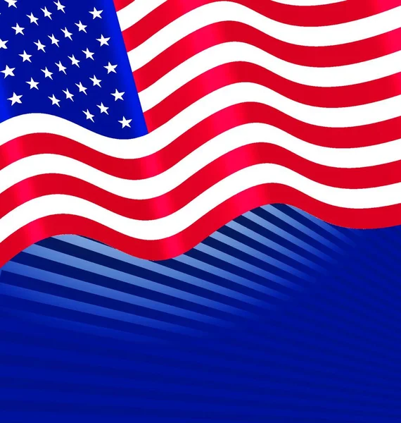 Flags Usa Ahorro Viento Cinta Para Día Independencia Cuarto Decoración — Vector de stock
