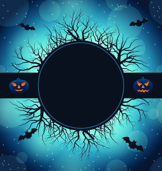 Abbildung Celebration Card Für Halloween Party Abstrakte Dunklen Hintergrund Vektor — Stockvektor