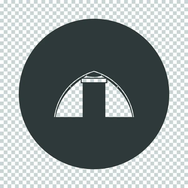 Ikona Namiotu Turystycznego Odejmij Projekt Wzornika Siatce Tranparency Ilustracja Wektorowa — Wektor stockowy