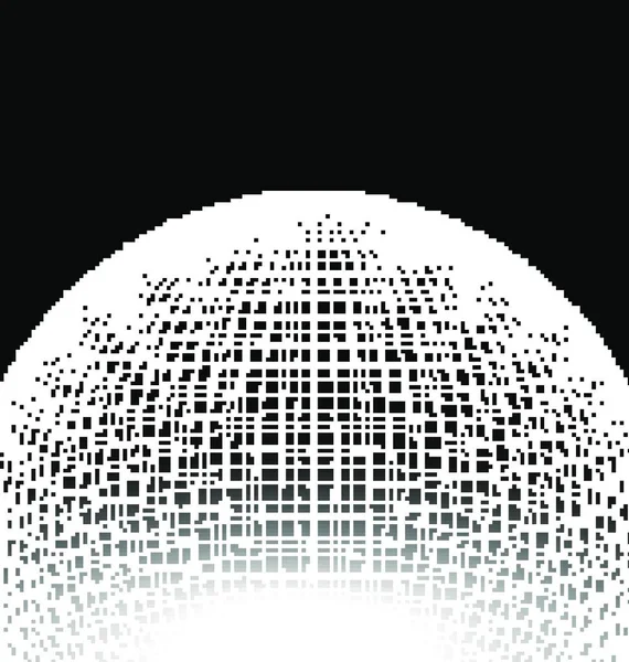 概要球面ワイヤーフレーム多角線とドット 未来技術スタイル ベクトル概要球面ワイヤーフレーム多角形線とドット 未来的なテクノロジースタイル ベクトル — ストックベクタ