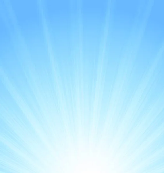 活気太陽サンバースト抽象的な青い背景の図 ベクトル — ストックベクタ