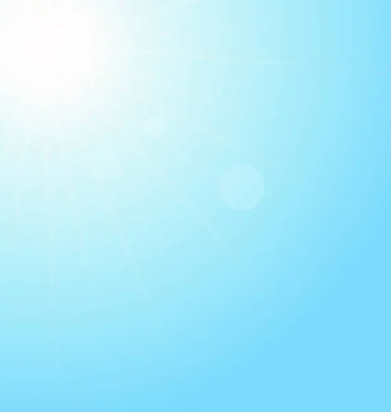 活気太陽サンバースト抽象的な青い背景の図 ベクトル — ストックベクタ