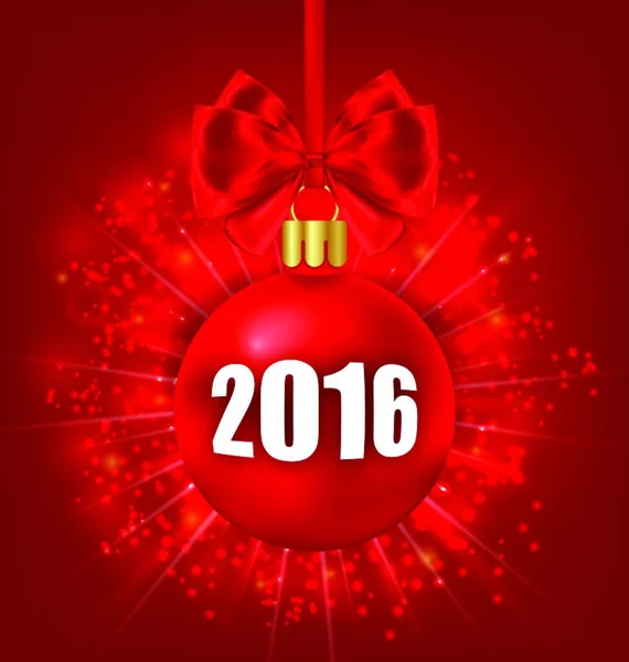 Illustrazione Capodanno Glowing Background Christmas Balls Vettore — Vettoriale Stock
