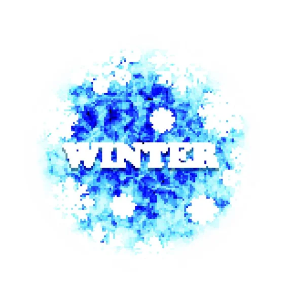 Illustration Abstract Inverno Fundo Com Conjunto Flocos Neve Vector — Vetor de Stock