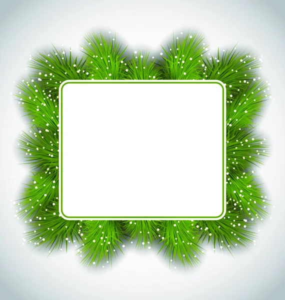 Illustrazione Winter Holiday Card Con Filiali Abete Vettore — Vettoriale Stock
